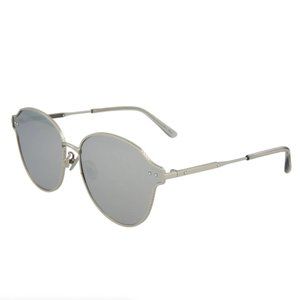 Bottega Veneta Unisex Silver Round Metal Sunglasses!